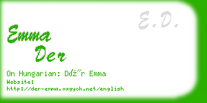 emma der business card